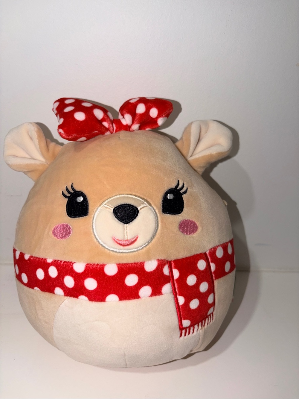 Squishmallow Clarice Red Scarf Reindeer Plush 8inch